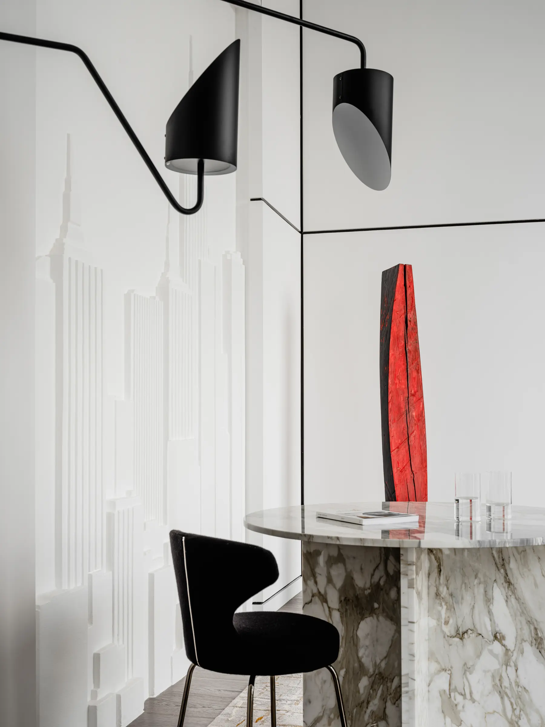 Dining detail with pendant lights